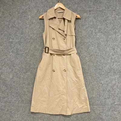Vestido para mujer Uniqlo JW Anderson talla XS beige sin mangas bolsillos cinturón botón Foto 1 de 4