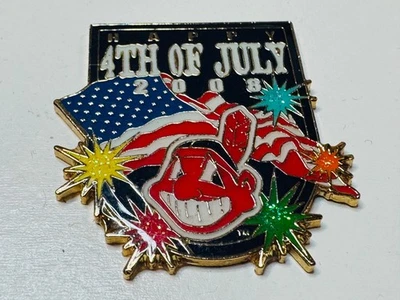 Cleveland Indians Pin Chief Wahoo Happy 4th July 2008 7/4/08 vs Minnesota Twins - Image 1 of 2