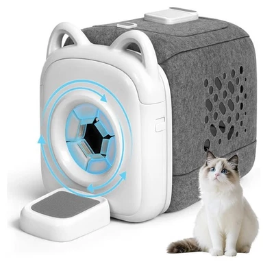 Cepillo autolimpiante automático para gatos 360° envolvente amigable con la piel Foto 1 de 4