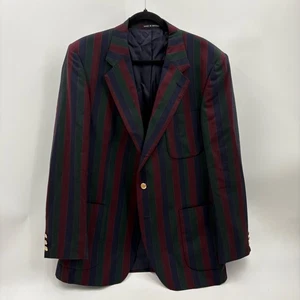 John G Hardy of London 44R Gestreifter Woll Ruder Blazer Jacke Made in Britain - Bild 1 von 7