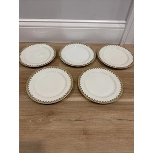 Haviland Limoges “The Monaco” Plates 7.5” Set Of 5 Vintage France Gold Rim - Picture 1 of 6