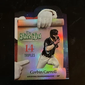 Corbin Carroll 14 Triples Foil 2025 Topps Holiday Baseball The Nice List Dbacks - Picture 1 of 2