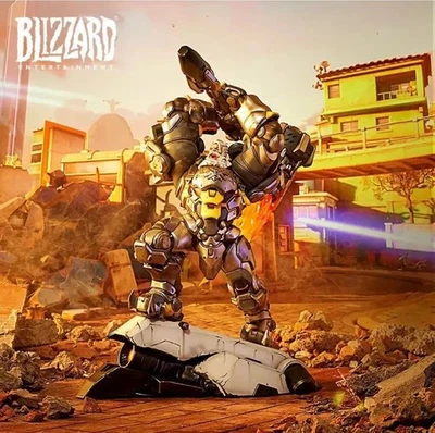 ACTIVISION BLIZZARD OVERWATCH REINHARDT 25" INCH STATUE SEALED SHIPPER 2022 *US* - Image 1 of 4