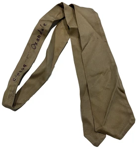 Original WWII U.S. Army Enlisted Man's Uniform Dress Necktie Linen Khaki Cotton - Foto 1 di 6