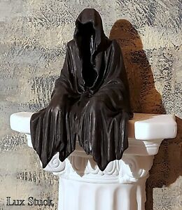 Sensenmann 23 cm Reaper Kantenhocker Figur Indoor Outdoor Steinfigur Statue Deko