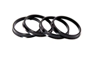 (Set of 4) 72.62mm - 54.06mm (54.1) Black Hub Centric Rings - Picture 1 of 1
