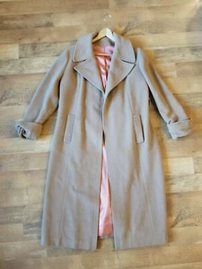 Women's vintage 1960's 100% CASHMERE caramel color XL full length overcoat - Bild 1 von 5