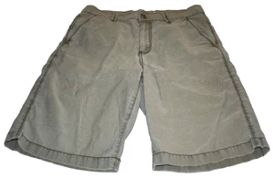 Tommy Bahama Jeans Shorts Mens 33 Gray Flat Front Plaid striped Cotton - Picture 1 of 3