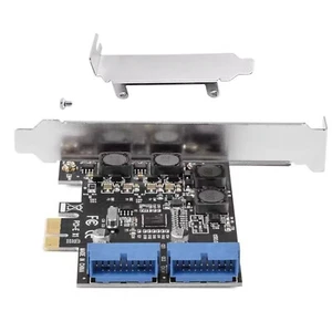 Nowy PCIE na wewnętrzny 2 porty 19Pin Header 4 porty USB 3.0 Karta adaptera rozszerzeń - Zdjęcie 1 z 7