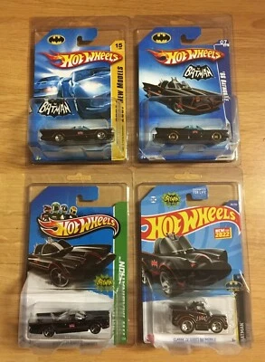 Hot Wheels Classic '66 TV Series Batmobile Variation Lot 4 New Models FTE Tooned - Image 1 of 4
