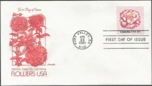 Scott 1877 FDC - 18 cent stamp - 1981 - Camellia - FDOI - Artmaster - Excellent - Picture 1 of 2