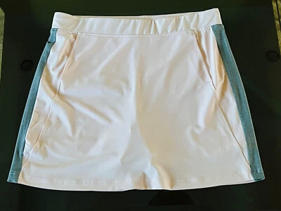 Falda de golf deportiva Haley para mujer rosa claro con rayas grises talla L Foto 1 de 4