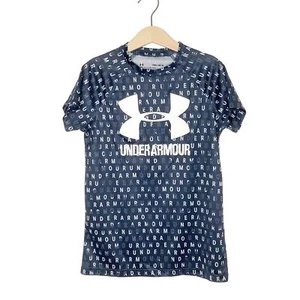 Under Armour Blue Gray White Spellout Logo Short Sleeve Athletic Tee Medium - Bild 1 von 7