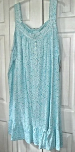 Camisón floral azul damas plus talla 4X (26W-28W) nuevo con etiquetas - Imagen 1 de 3