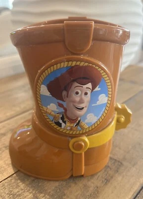 Disney Store Toy Story Woody’s Bota de Vaquero Taza Taza Coleccionable Andy Foto 1 de 4
