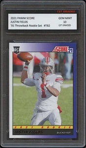 JUSTIN FIELDS 2021 PANINI SCORE 1991 RETROCESO 10 OSOS DE TARJETAS DE NOVATO DE PRIMER GRADO - Imagen 1 de 1