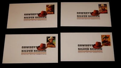 Vintage Cover, UNITED STATES, FDC, 2010, LOT OF 4, OKLAHOMA CITY, OK, Cowboys - Image 1 of 4