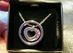 Avon Floating Heart Necklace *** NEW - Picture 1 of 6