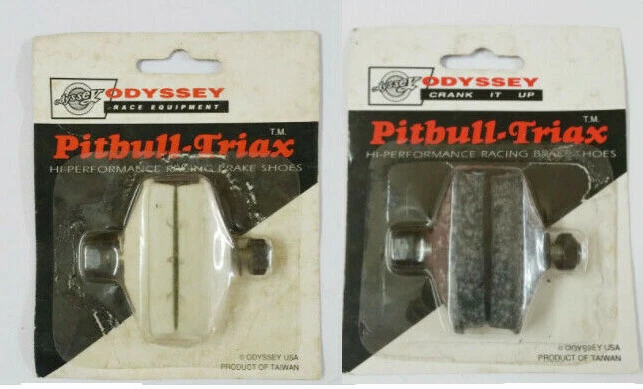 NOS ODYSSEY PITBULL-TRIAX VINTAGE OLD SCHOOL BMX BRAKE SHOES FREESTYLE  Foto 1 de 4