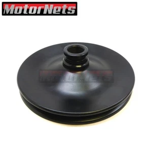 3/4" shaft PRESS-Fit on BLACK power steering pulley GM Chevy Single 1groove SBC - Picture 1 of 3