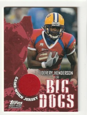 Devery Henderson 2004 Topps Big Dogs Draft Picks Jersey Relic LSU - Image 1 of 2