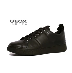 GEOX AMPHIBIOX MAYRAH ABX CUERO NEGRO IMPERMEABLES ZAPATOS REINO UNIDO 4/EU 37 - Imagen 1 de 11