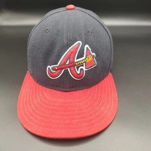Atlanta Braves MLB Official On Field Cap 59Fifty Fitted Hat Size 7, 55.8cm - Picture 1 of 14