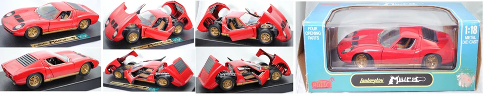 ANSON METAL SERIES 30302 Lamborghini Miura P 400 hell-karminrot 1:18 - Bild 1 von 1