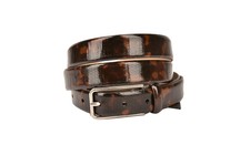 Emporio Armani Womens YEML02 Belt Genuine Leather 86048 Dark Brown Size 48