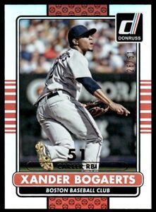 2015 Donruss Career Stat Line Xander Bogaerts 26/51 Boston Red Sox #62