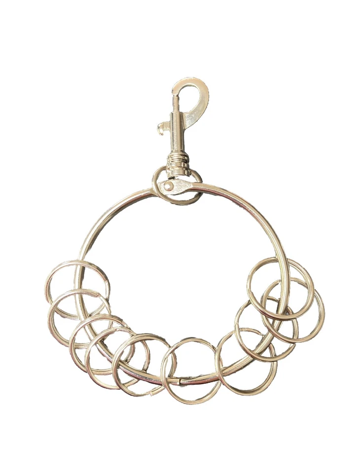 HUGO THE COCKAPOO Jailers Hinged Ring Holder,Buckle Trigger Clasp Hipster Belt Hoop.Split Keyrings