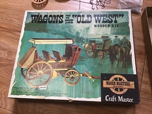 1960 Wagons Of The Old West Yellowstone Wagon Wooden Wood Kit By Craft Master - Picture 1 of 10