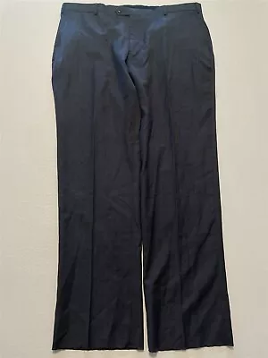 NUEVO JOE Joseph Abboud 46 x 36 Gris Frente Plano Lana Calce Clásico Hombres Pantalones de Vestir Foto 1 de 4