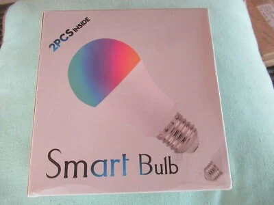 2 Pack Reafoo E26 Smart WiFi LED Bulb Dimmable RGB 9W Works w Alexa and Google - Image 1 of 4