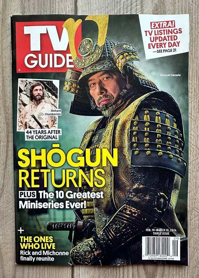 2024 TV GUIDE Feb Mar Issue SHOGUN RETURNS + 10 Greatest Miniseries Ever ONES - Image 1 of 1