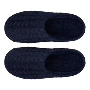 Men's Slippers Open Back Slip On Cozy Winter House Shoes Anti Slip Rubber Sole - Picture 1 of 16