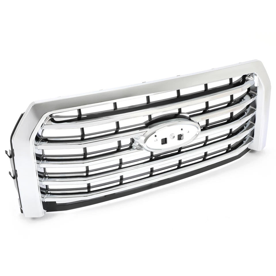 For Ford F-150 F150 Pickup 2015 2016 2017 Chrome Front Upper Bumper Grille ABS - Image 1 of 4