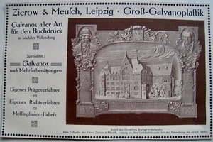 Originalwerbung Reklame vor 1910 Zierow & Meusch Leipzig Galvanoplastik.. - Imagen 1 de 1