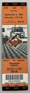 MLB 1999 09/04 Cleveland Indians at Baltimore Orioles Boleto-Doug Linton WP - Imagen 1 de 1