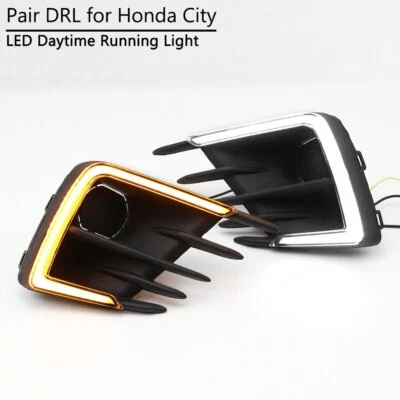 Luz de circulación diurna LED DRL con giro dinámico para Honda City GN 2020 2021 Foto 1 de 4