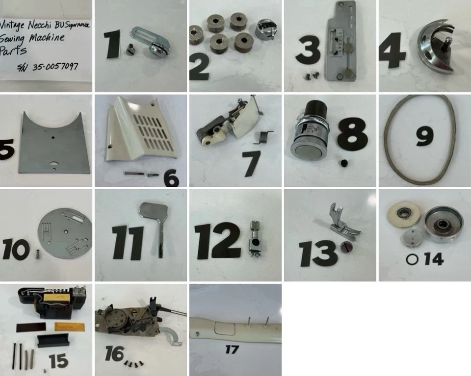 PIEZAS DE MÁQUINA DE COSER NECCHI BU SUPERNOVA VINTAGE Foto 1 de 1
