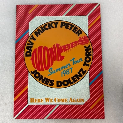 The Monkees 1987 Summer Tour Concert Program 13in “Here We Come Again” - Image 1 of 4