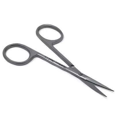 Curved Tip Scissors for Beard, Nose, Ear & Eyebrow Shaping Stainless Steel 4" - Image 1 of 4
