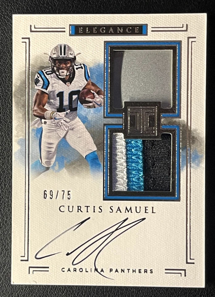 2017 Panini Impeccable - Elegance Rookie Curtis Samuel Hel/ Patch/ Auto 69/75  - Image 1 of 1