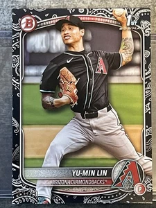 2025 Bowman 1st Yu-Min Lin - Bandana nera Diamondbacks /10 - Foto 1 di 12