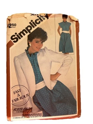 Simplicity 5835 Misses' Jacket And Dress Sewing Pattern Size 10-14 Uncut - Image 1 of 2