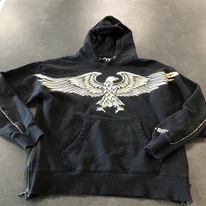 Felpa con cappuccio ragazzo Londra uomo grande nera Golden Eagle grande nera - Foto 1 di 18