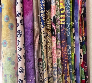 Kay England-Laurel Burch-Nature & Floral Fabric Bundle-2 Pounds-18 Patterns - Picture 1 of 13