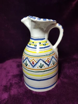 Vintage Spanish Talavera Pottery Jug / Pitcher Hand Painted  Glazed - Image 1 of 4
