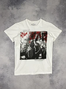 Camiseta Diesel Rosa Diseñador Fiesta Gráfico Blanco Algodón Camiseta Hombre’s Talla S - Imagen 1 de 12